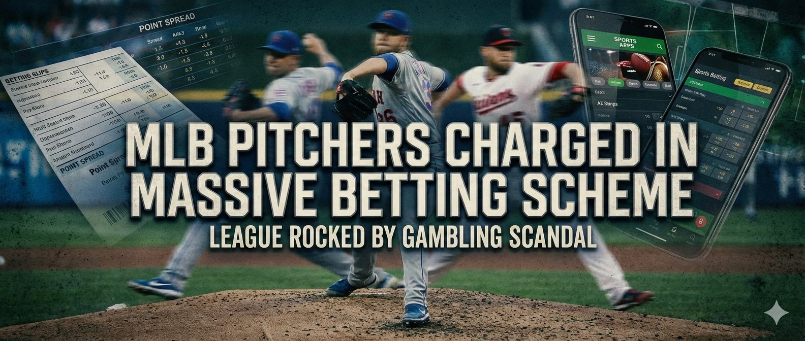 MLB Pitchers Charged in Massive Betting Scheme